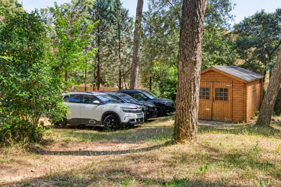 Proposition de restauration par IA — cabane du parking
